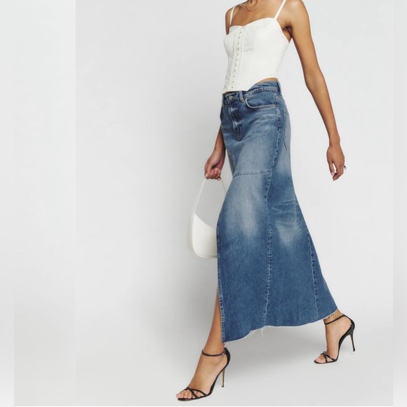 Reformation Tazz Denim Jean Maxi Skirt - Picture 7 of 16